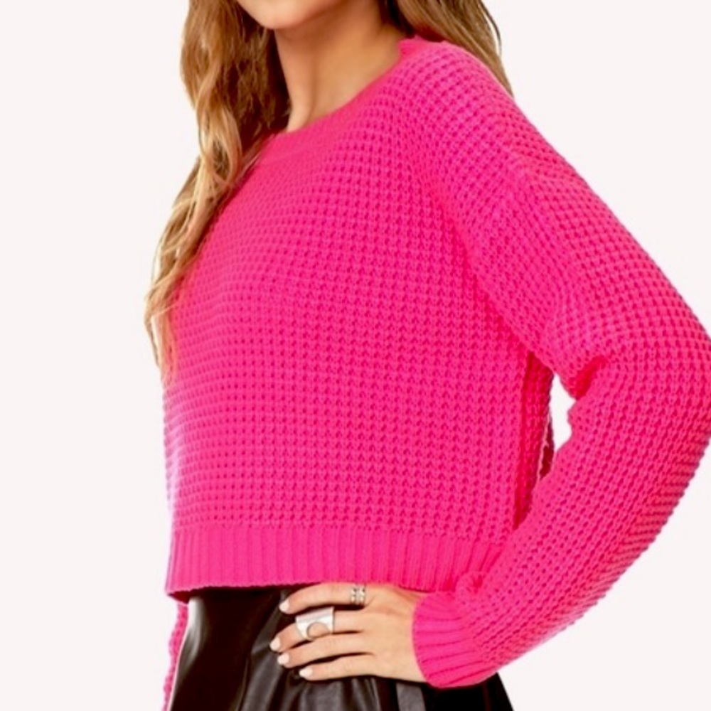 Jennifer Lopez pink Knit Sweater